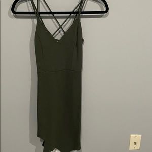 Green strappy mini dress